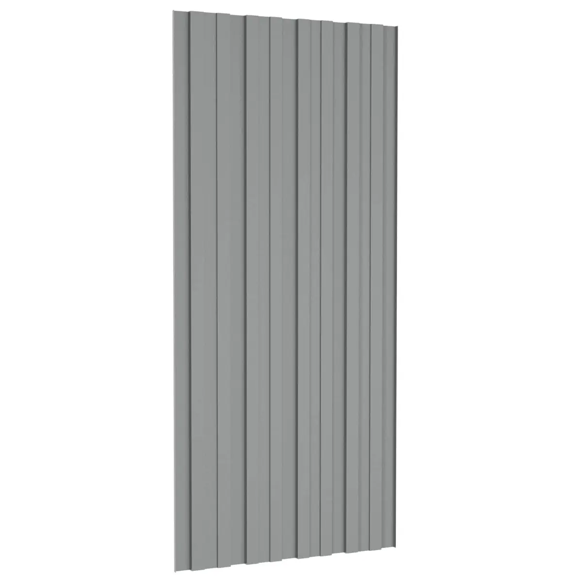 Roof Panel Temporary Garage Shed Grey 100 x 45 cm 12 Piece Galvanised Steel