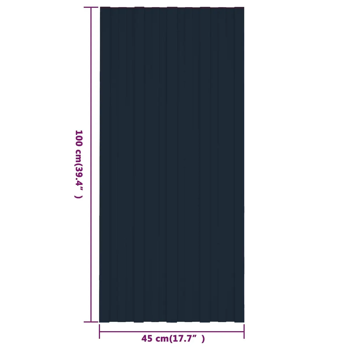 Roof Panel for Temporary Structures 100 x 45 cm Galvanised Steel Rectangular 12 Piece Set Anthracite