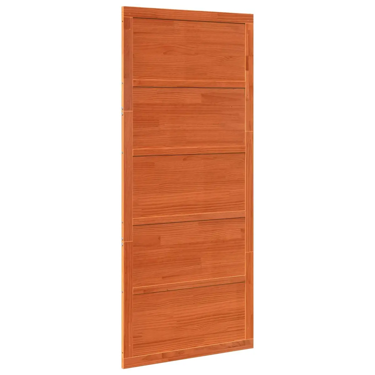 Solid Pine Wood Barn Door Wax Brown 90 x 2.5 x 208 cm Sliding Interior Space
