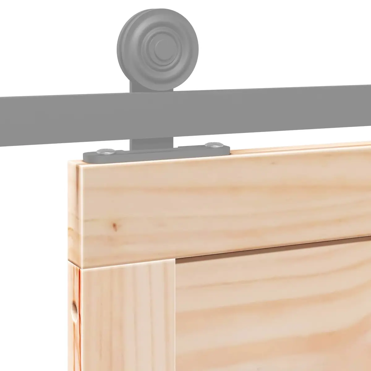 Barn Door Sliding 80cm Solid Pine Wood Rustic Interior Space-Saving Home
