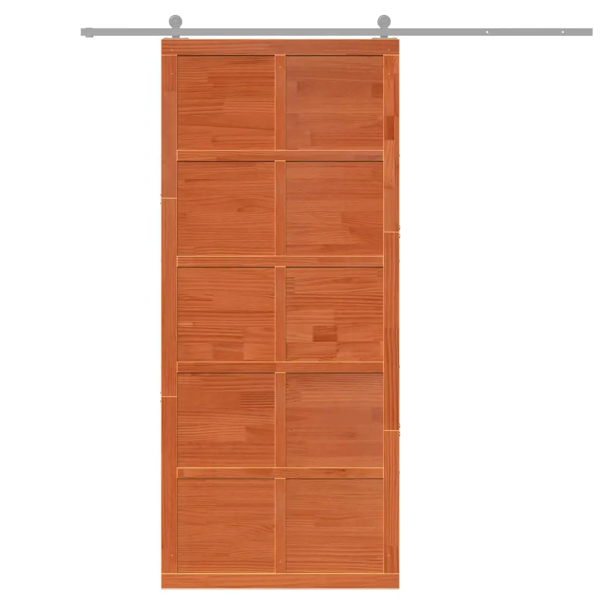 Solid Pine Barn Door Sliding Interior Rustic Brown 90 x 2.5 x 208 cm Space