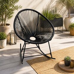 Specifications of the Black Oval Outdoor Rocking Chair