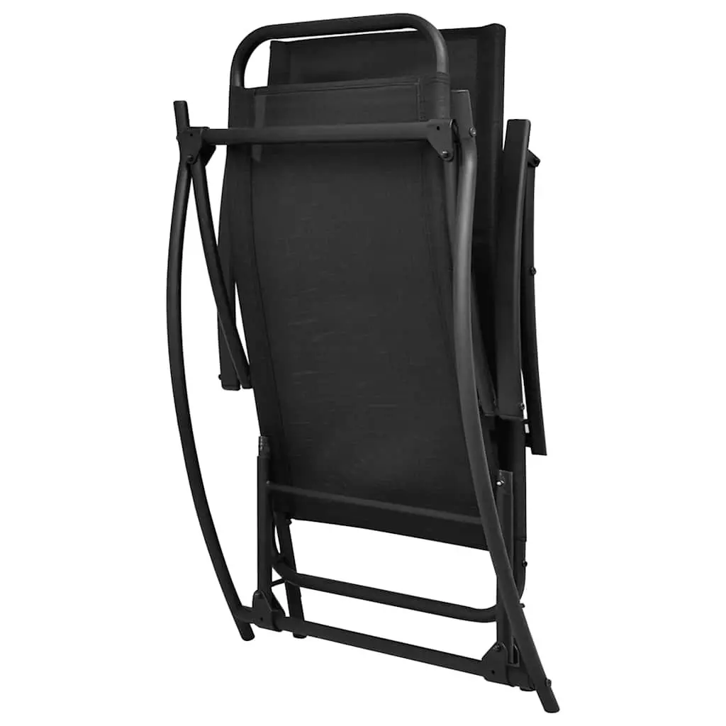 Black Steel Folding Rocking Chair