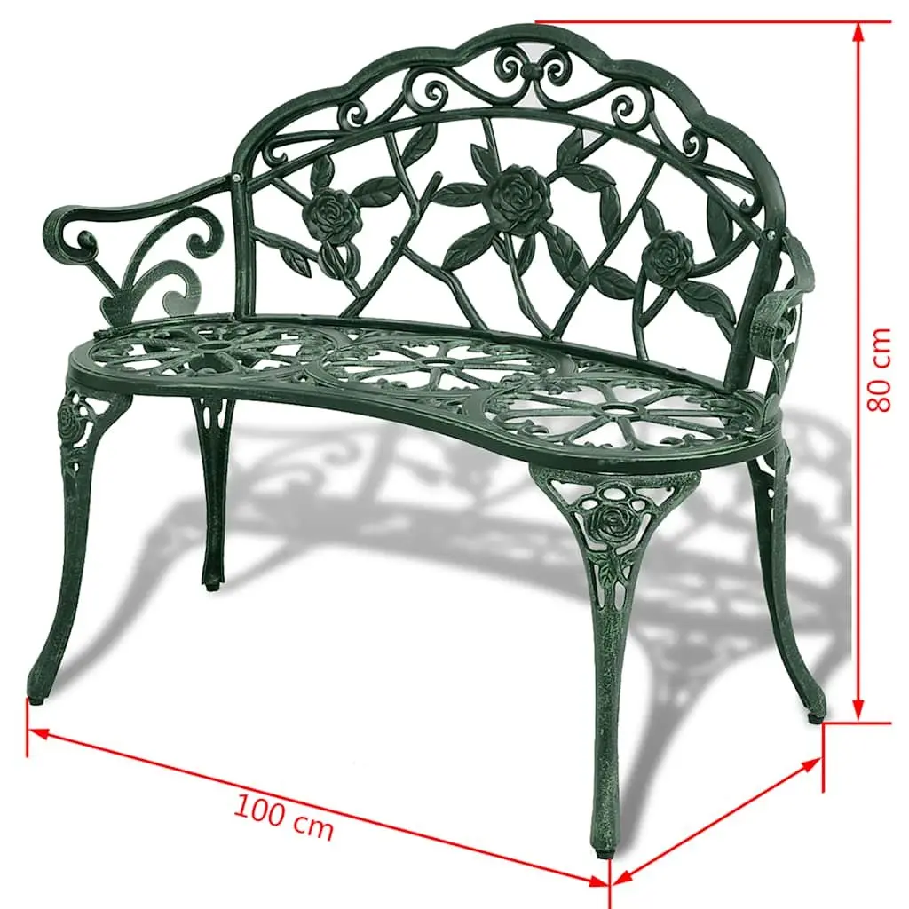 100cm Green Garden Bench