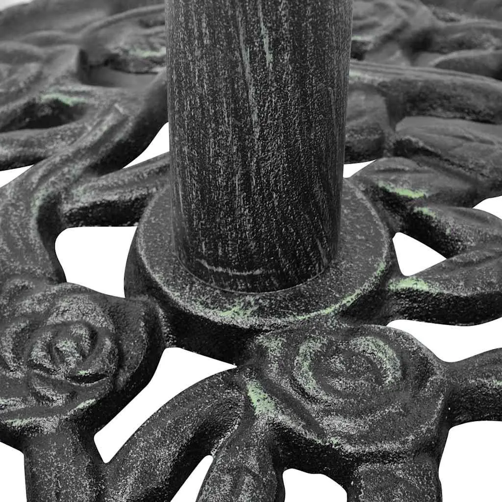 Cast Iron Outdoor Umbrella Base Garden Parasol Stand Holder Green 12kg