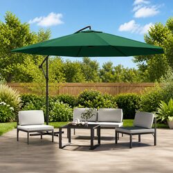 Detailed Specifications: 3.5m Green Cantilever Garden Parasol