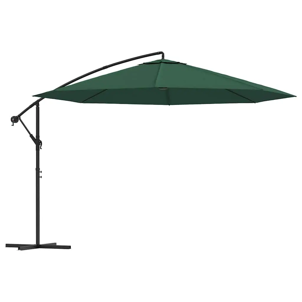 Cantilever Garden Parasol 3.5m Outdoor Sunshade UV-Proof Patio Umbrella Green