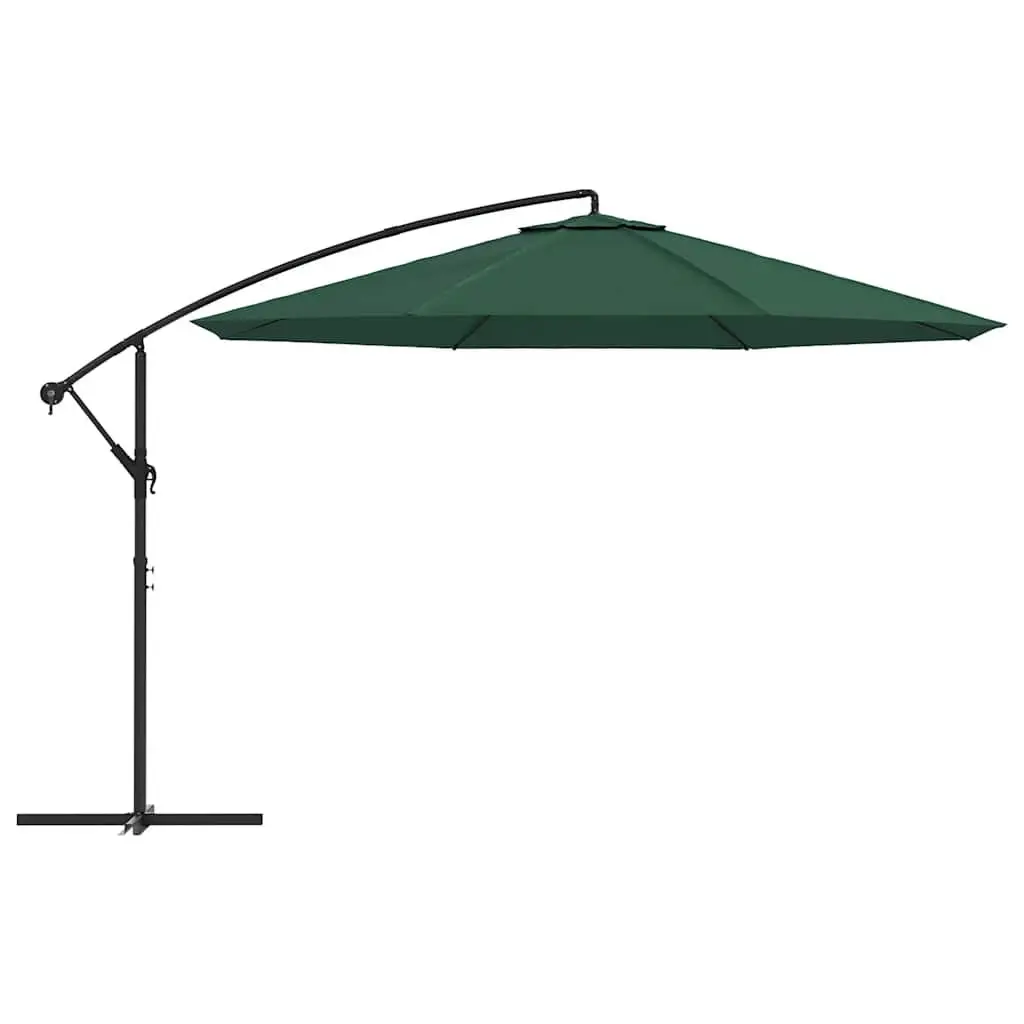 Cantilever Garden Parasol 3.5m Outdoor Sunshade UV-Proof Patio Umbrella Green