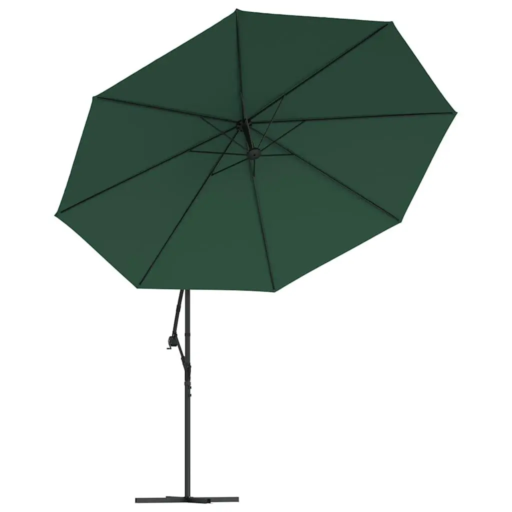 Cantilever Garden Parasol 3.5m Outdoor Sunshade UV-Proof Patio Umbrella Green