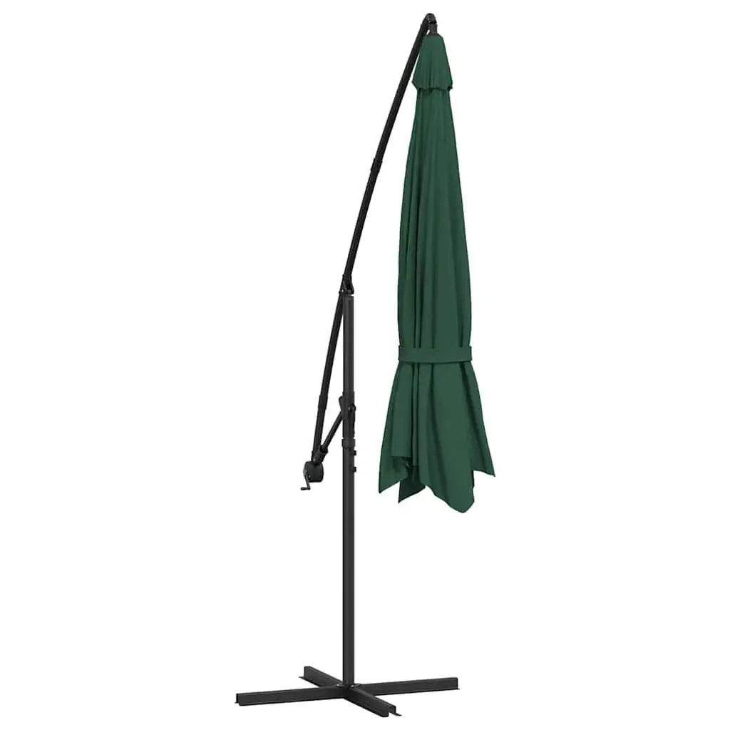 Cantilever Garden Parasol 3.5m Outdoor Sunshade UV-Proof Patio Umbrella Green