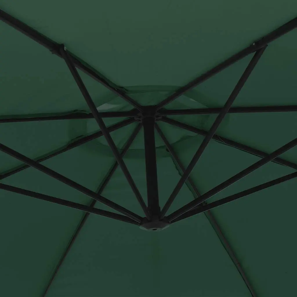 Cantilever Garden Parasol 3.5m Outdoor Sunshade UV-Proof Patio Umbrella Green