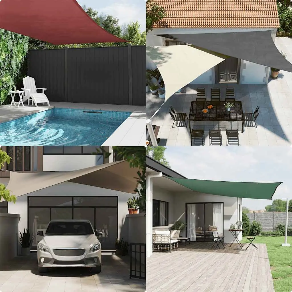 Sunshade Sail Triangular Outdoor Garden Patio Terrace Balcony Protection 3.6m
