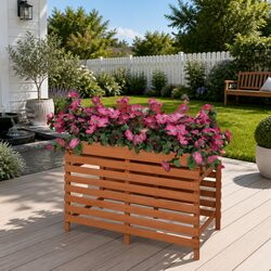Wooden Garden Planter Box - 100x50x71 cm, Brown