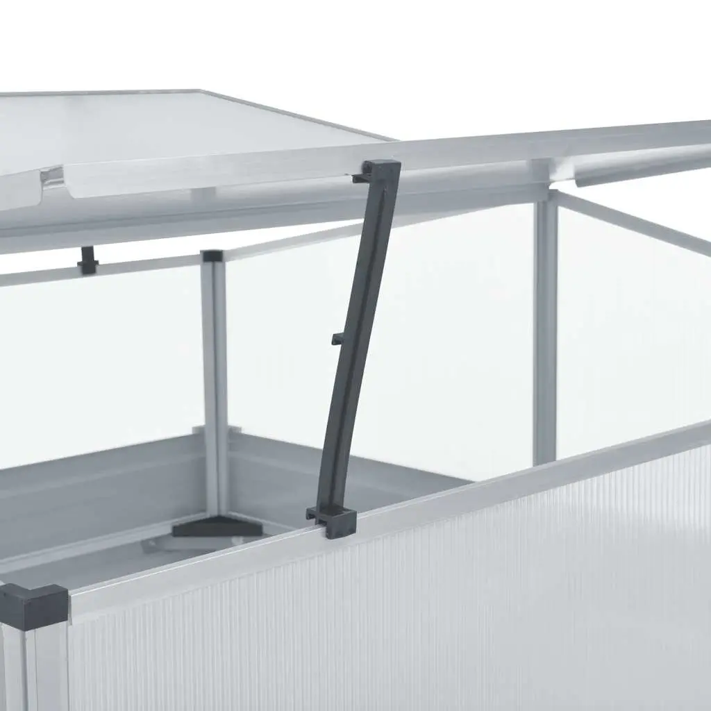 Greenhouse for Garden 100x100x85 cm Galvanised Steel PC Plant Shelter Grey