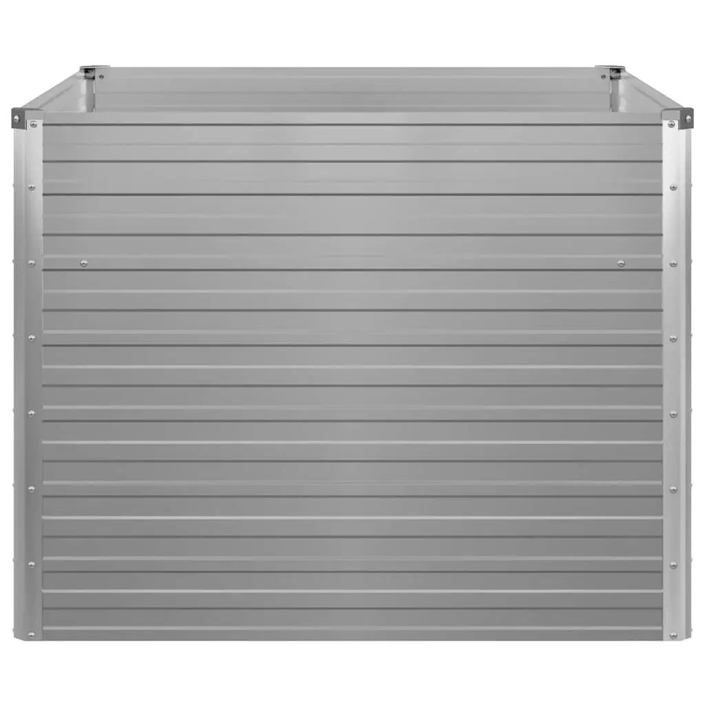Raised Garden Bed for Vegetables Herbs 100x100x77 cm Galvanised Steel Planter