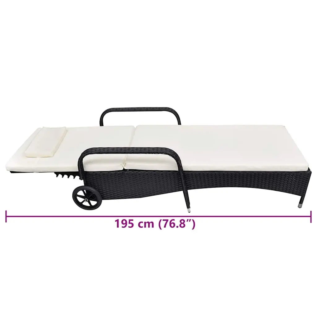 Adjustable Rattan Sun Lounger