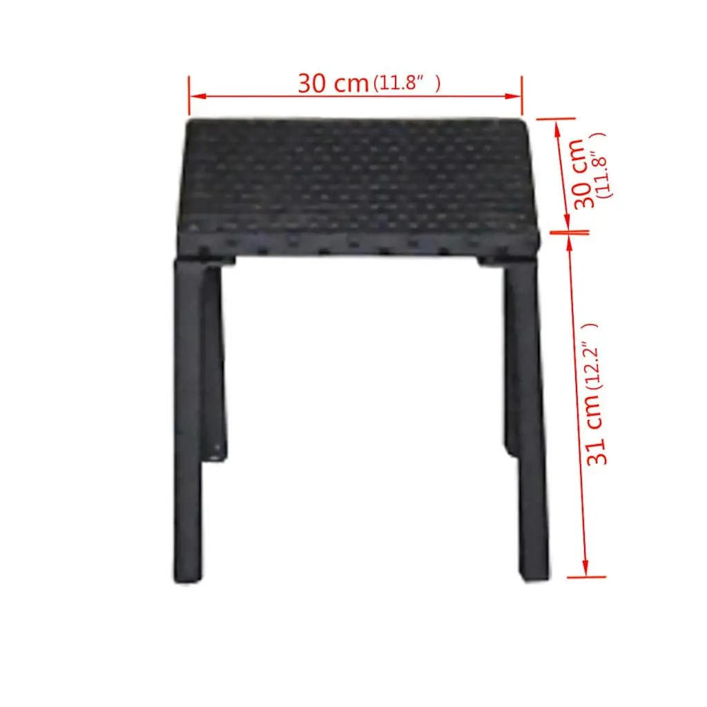 Sun Loungers Set for Outdoor Patio Garden Black 2 Piece