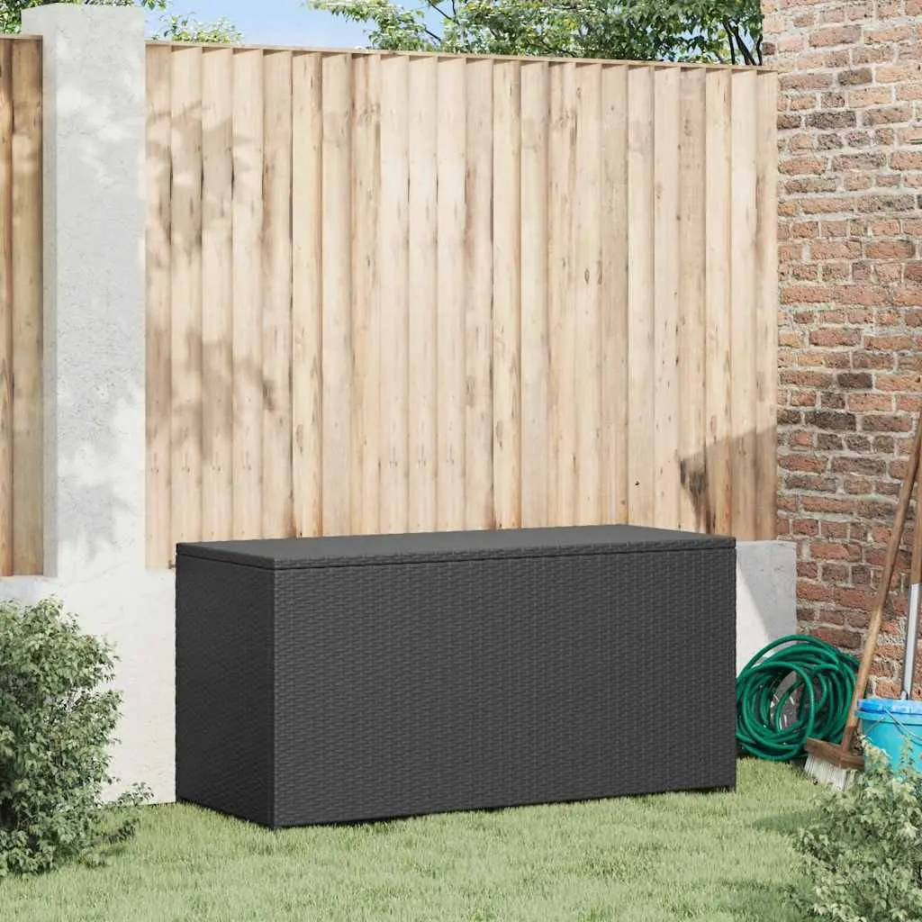 Garden Storage Box Outdoor Patio Black 120 x 50 x 60 cm
