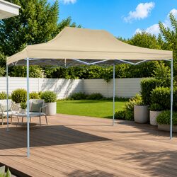 3x4.5m Pop-Up Tent: Powder-Coated Steel & Waterproof Roof