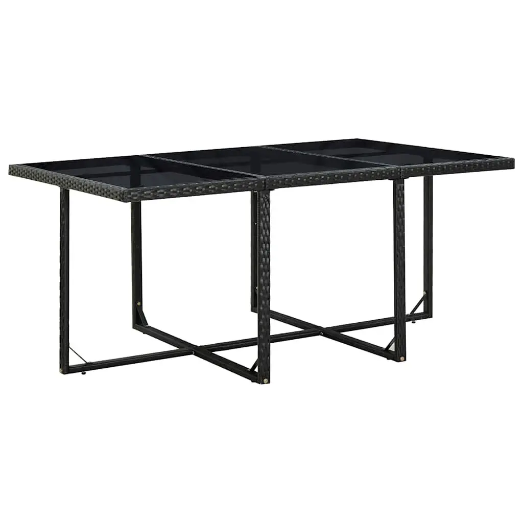 Outdoor Dining Set 11 Piece Patio Garden Furniture with Cushions Black