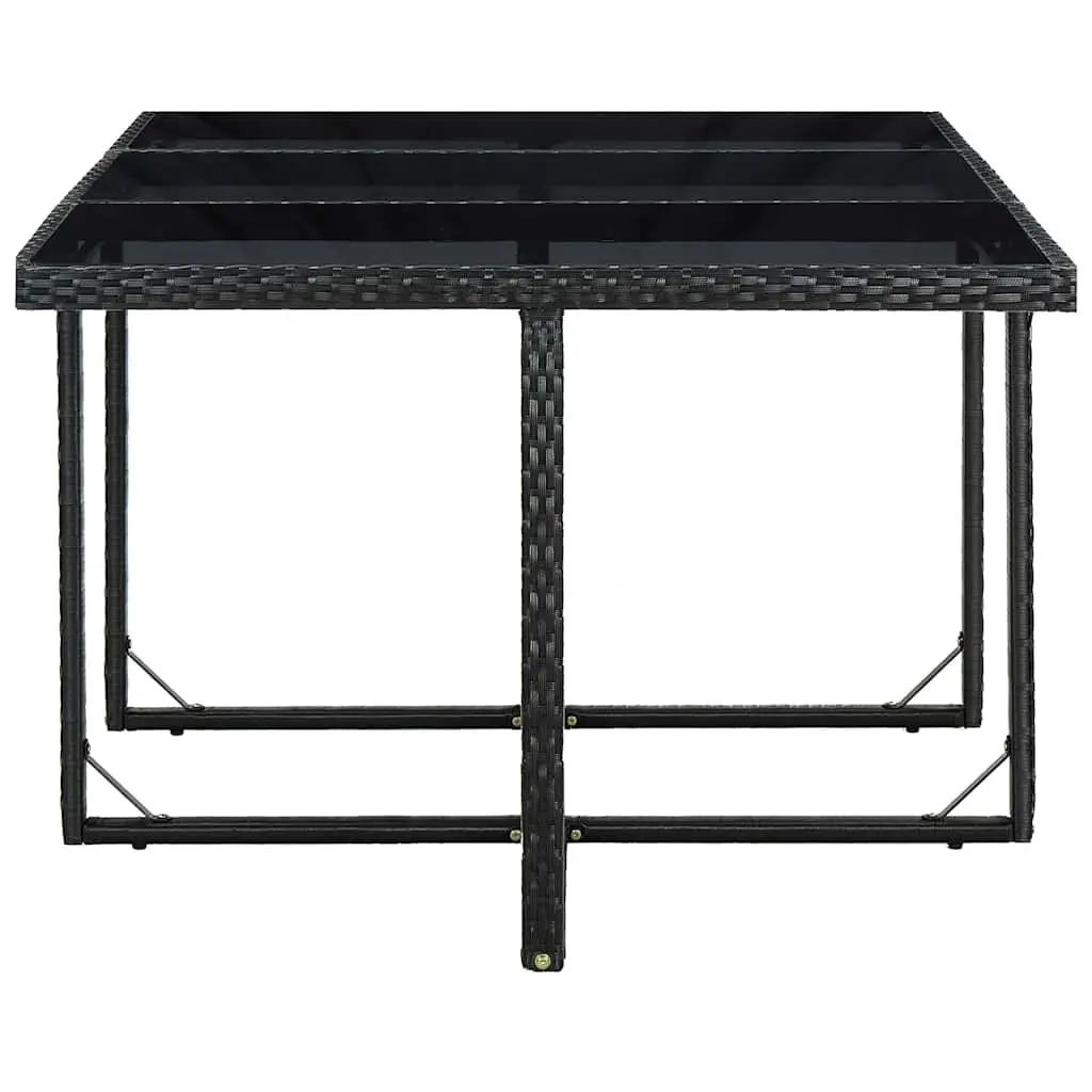 Outdoor Dining Set 11 Piece Patio Garden Furniture with Cushions Black
