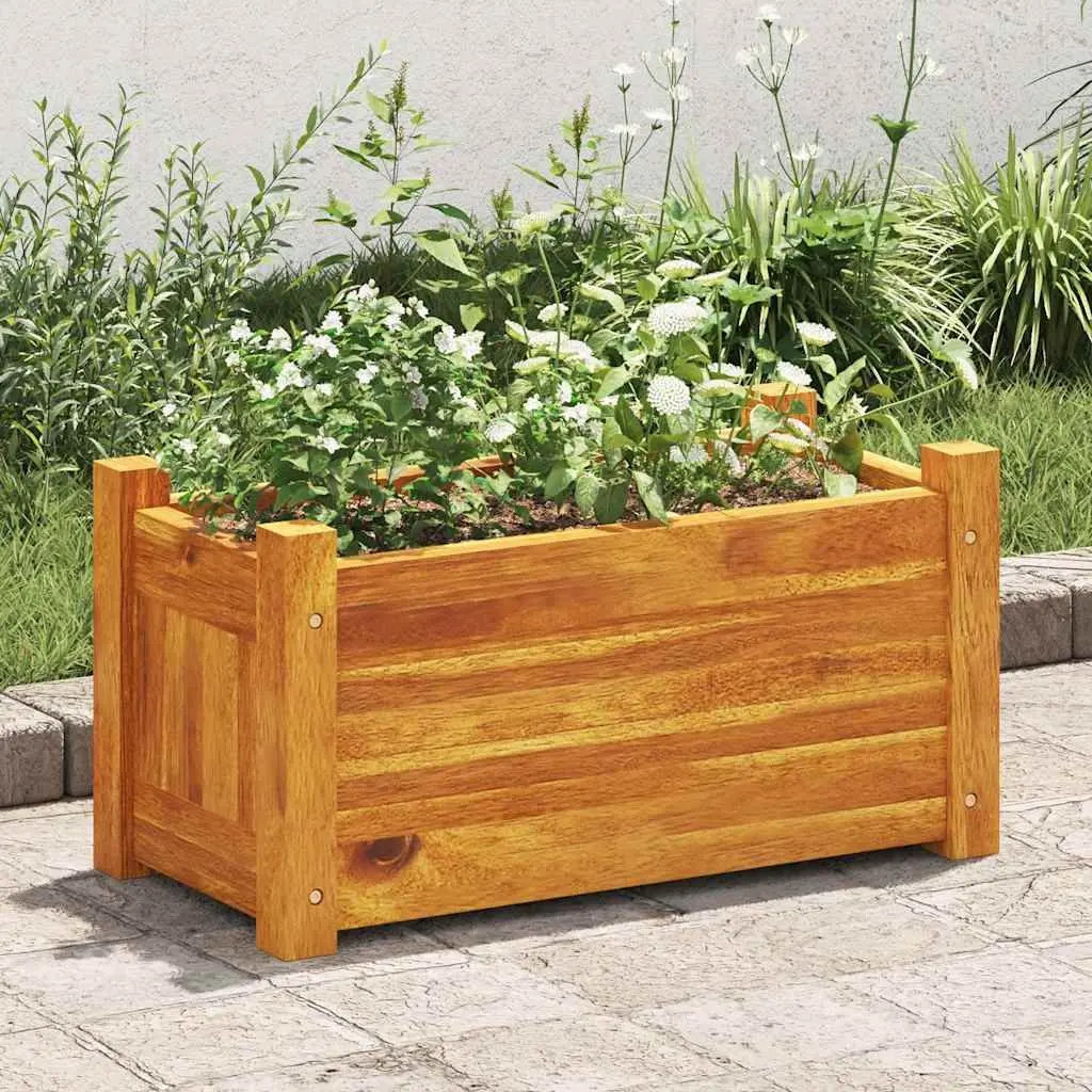 Wooden Raised Bed Planter Box Outdoor Garden 50 x 25 x 25 cm