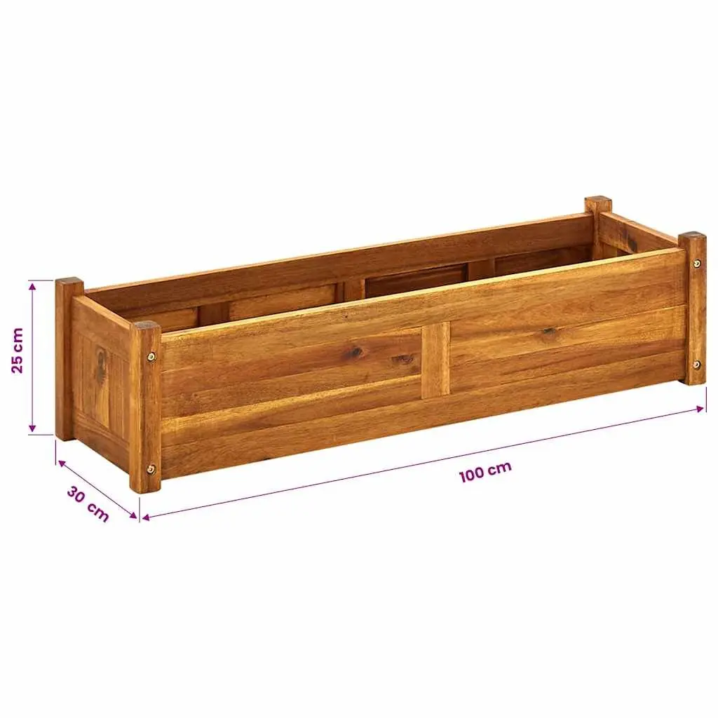 Garden Raised Bed Planter Box Outdoor 100x30x25cm