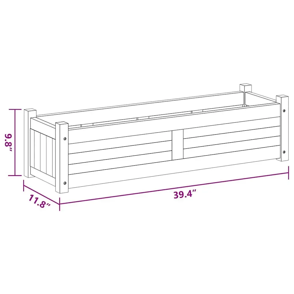 Garden Raised Bed Planter Box Outdoor 100x30x25cm