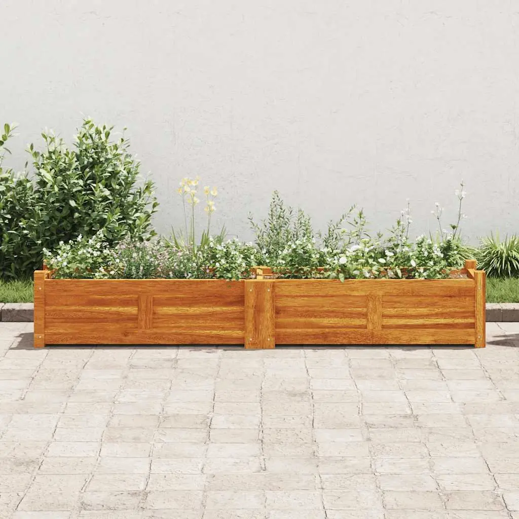 Wooden Raised Bed Planter Box Outdoor Garden Size 150x30x25cm