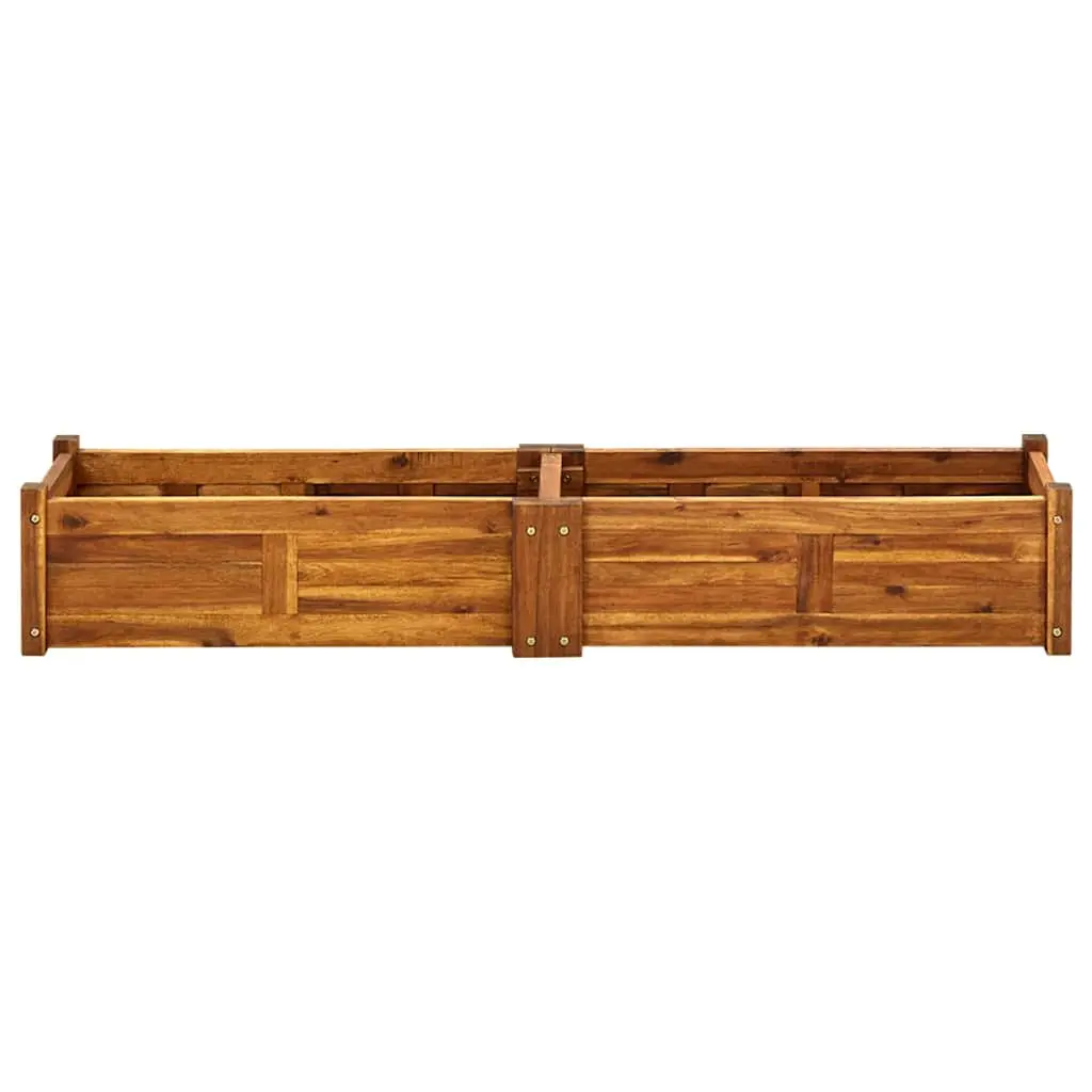 Wooden Raised Bed Planter Box Outdoor Garden Size 150x30x25cm