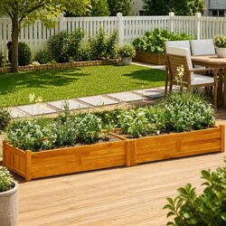 Specifications of Garden Raised Bed Wooden Planter Box 200x50x25 cm