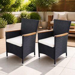 Specifications of Black Poly Rattan Outdoor Chairs
