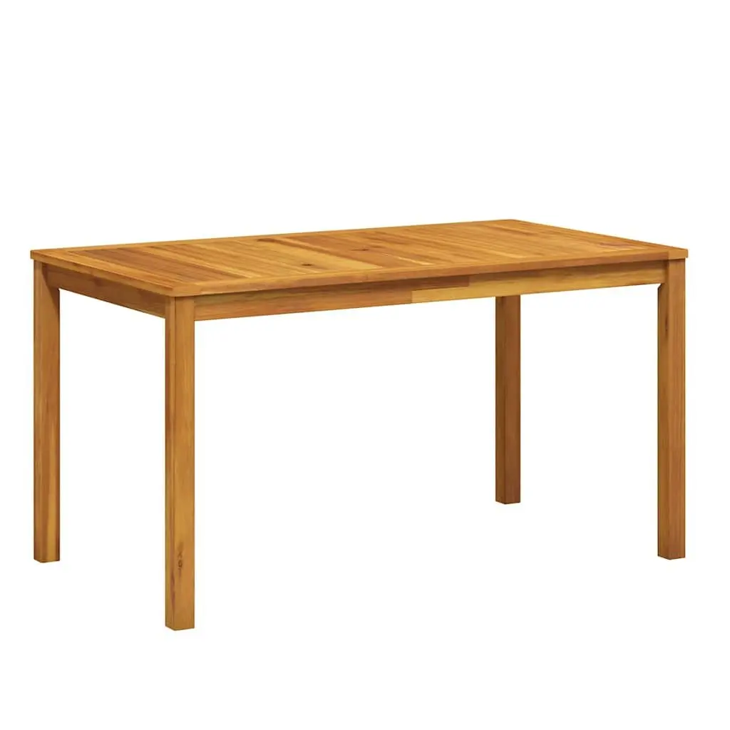 Outdoor Garden Dining Table 140x80x74cm Solid Acacia Wood Brown