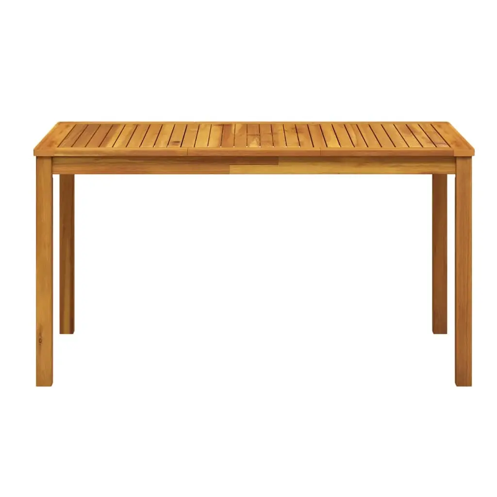 Outdoor Garden Dining Table 140x80x74cm Solid Acacia Wood Brown