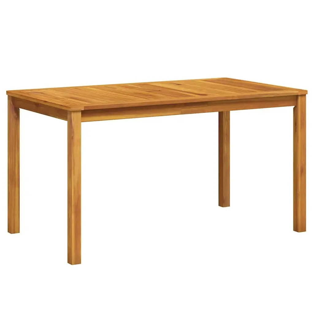Outdoor Garden Dining Table 140x80x74cm Solid Acacia Wood Brown