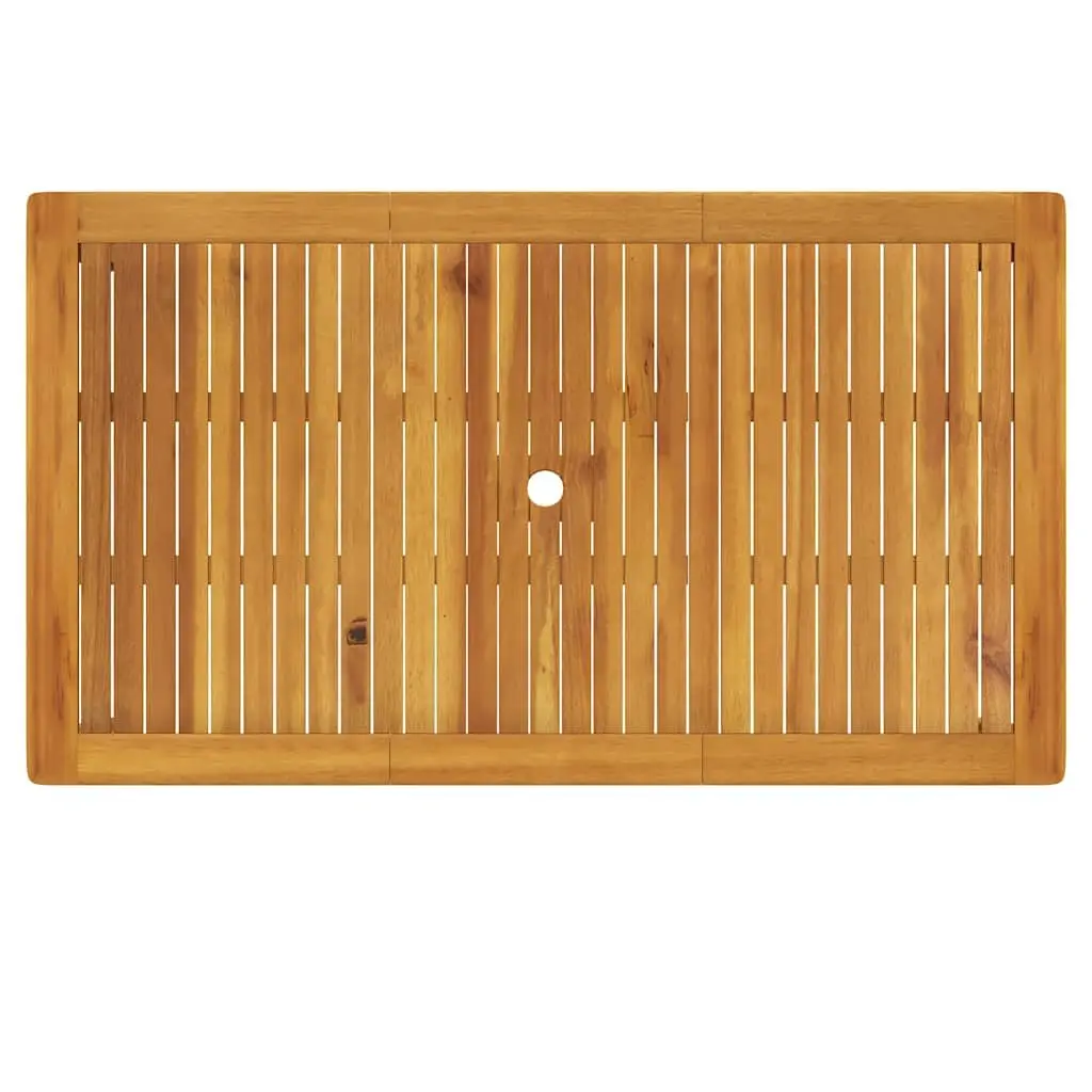 Outdoor Garden Dining Table 140x80x74cm Solid Acacia Wood Brown