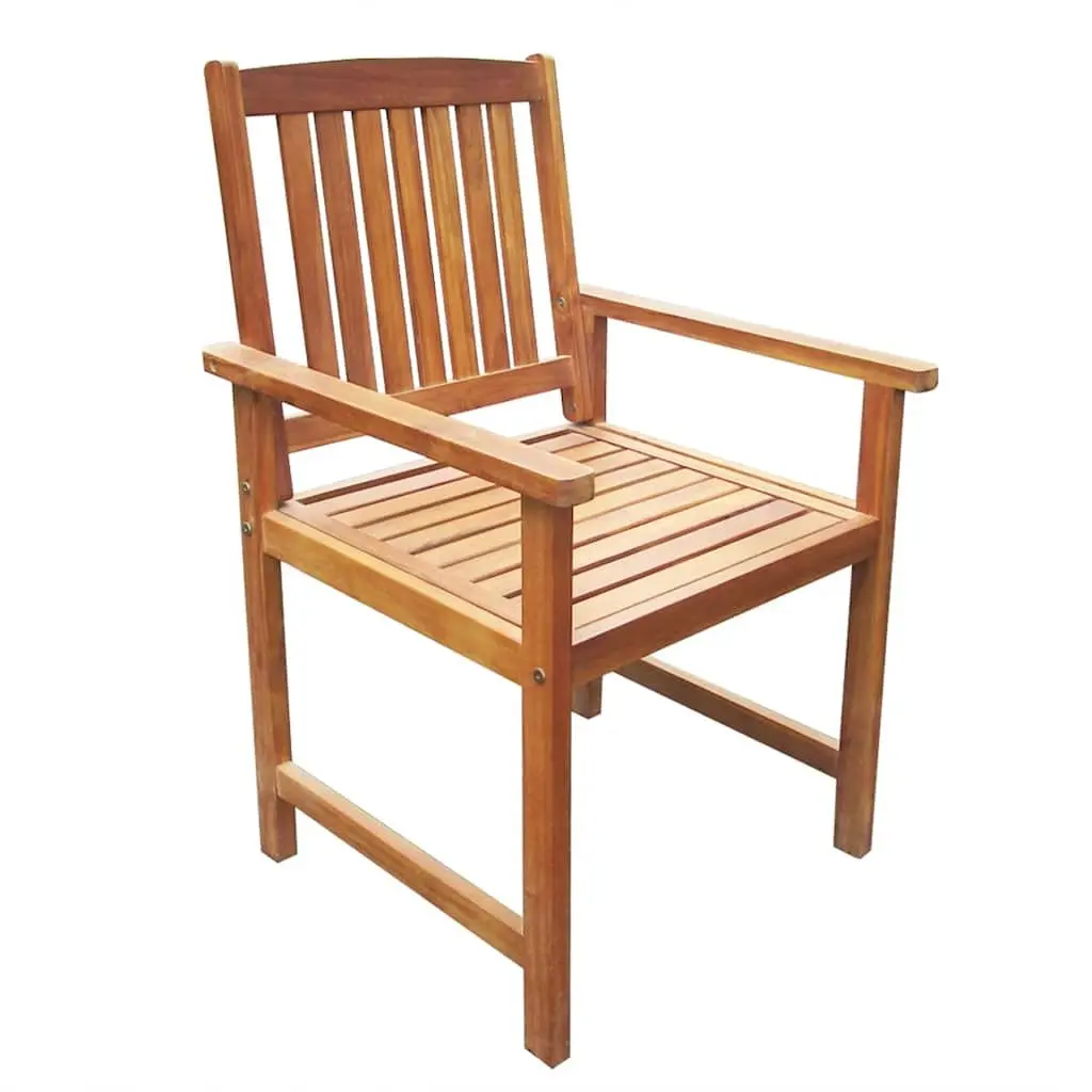 2 Outdoor Acacia Wood Chairs