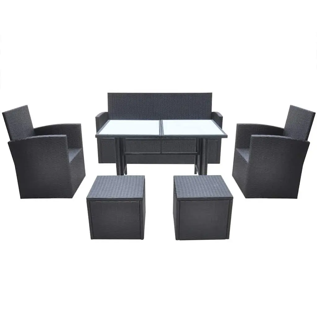 Outdoor Dining Set 6 Piece Patio Garden Furniture Table Sofa Chair