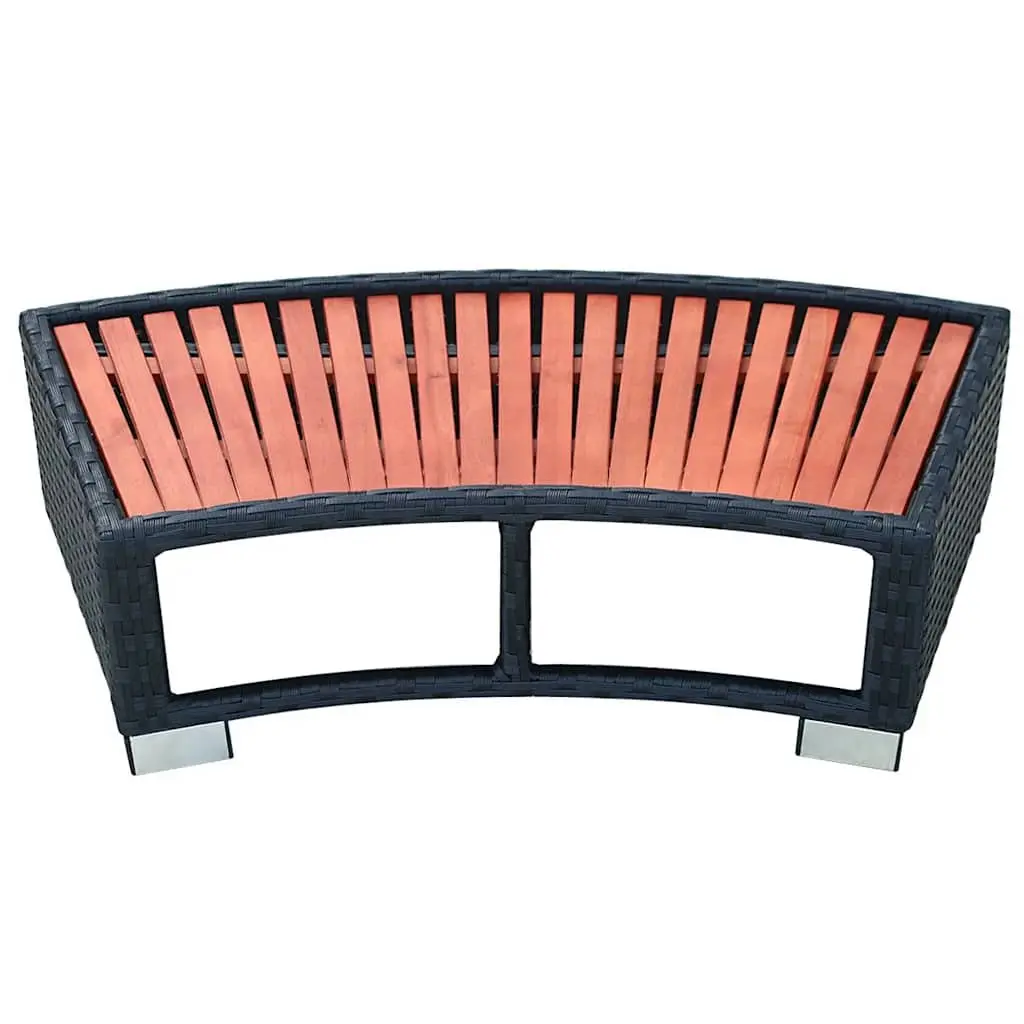 Spa Step Pool Hot Tub Rattan Black 92x45x25cm Outdoor Jacuzzi Access Ladder