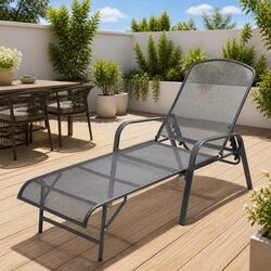 5-Position Reclining Chair with Steel Mesh Design