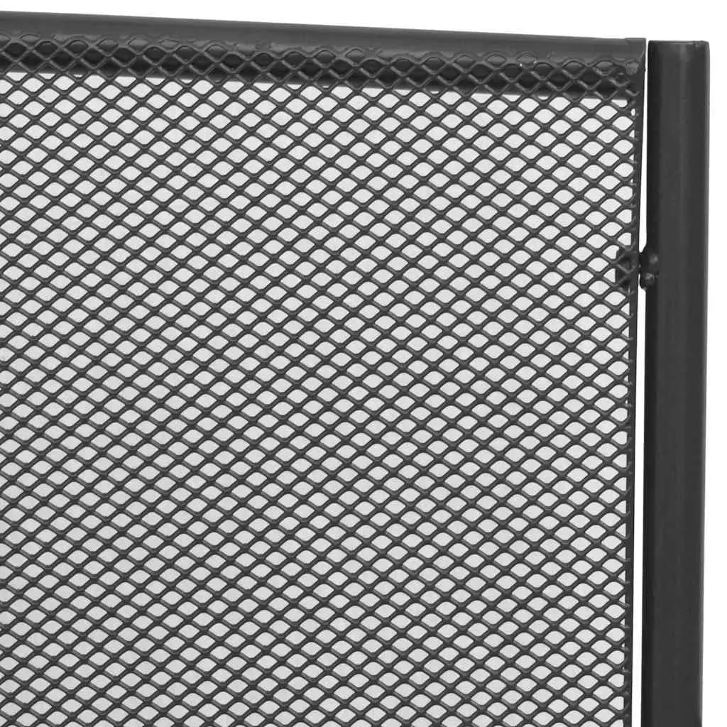 Garden Bench Outdoor Patio 108cm Steel Mesh Anthracite Industrial Style