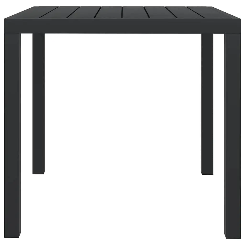 Outdoor Garden Table for Patio 80x80x74cm Black Weather Resistant