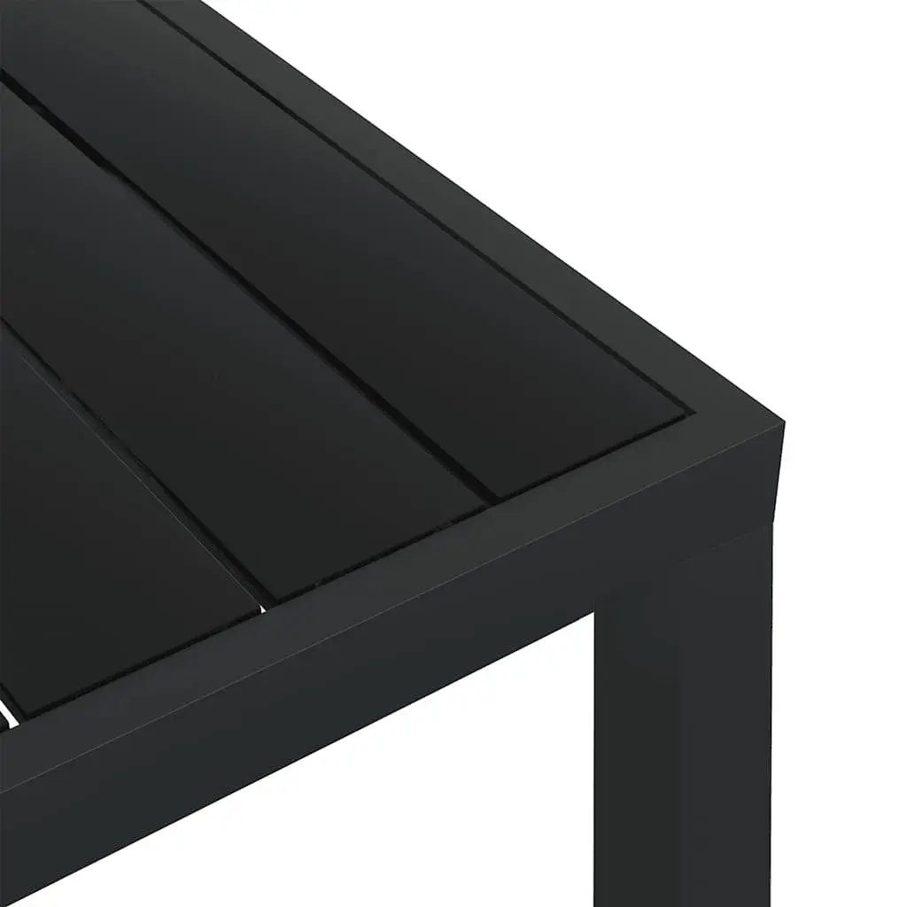 Outdoor Garden Table for Patio 80x80x74cm Black Weather Resistant