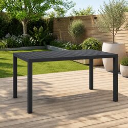 Specifications for Black Outdoor Dining Table 150x90x74cm