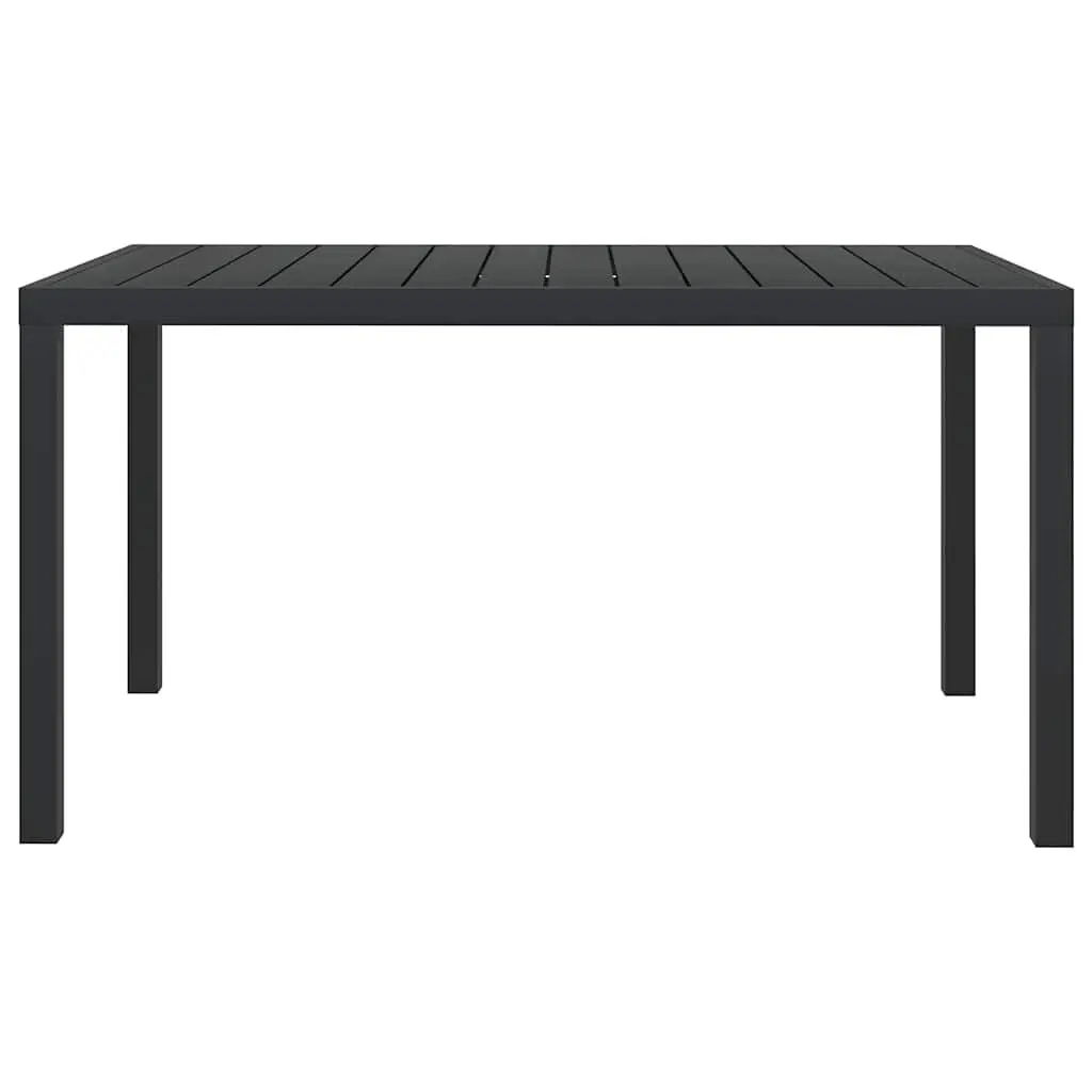 Black Outdoor Dining Table 150x90x74cm