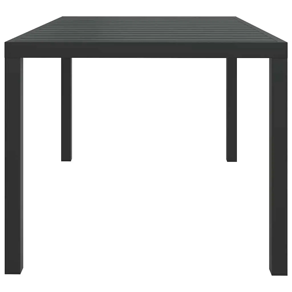 Black Outdoor Dining Table 150x90x74cm