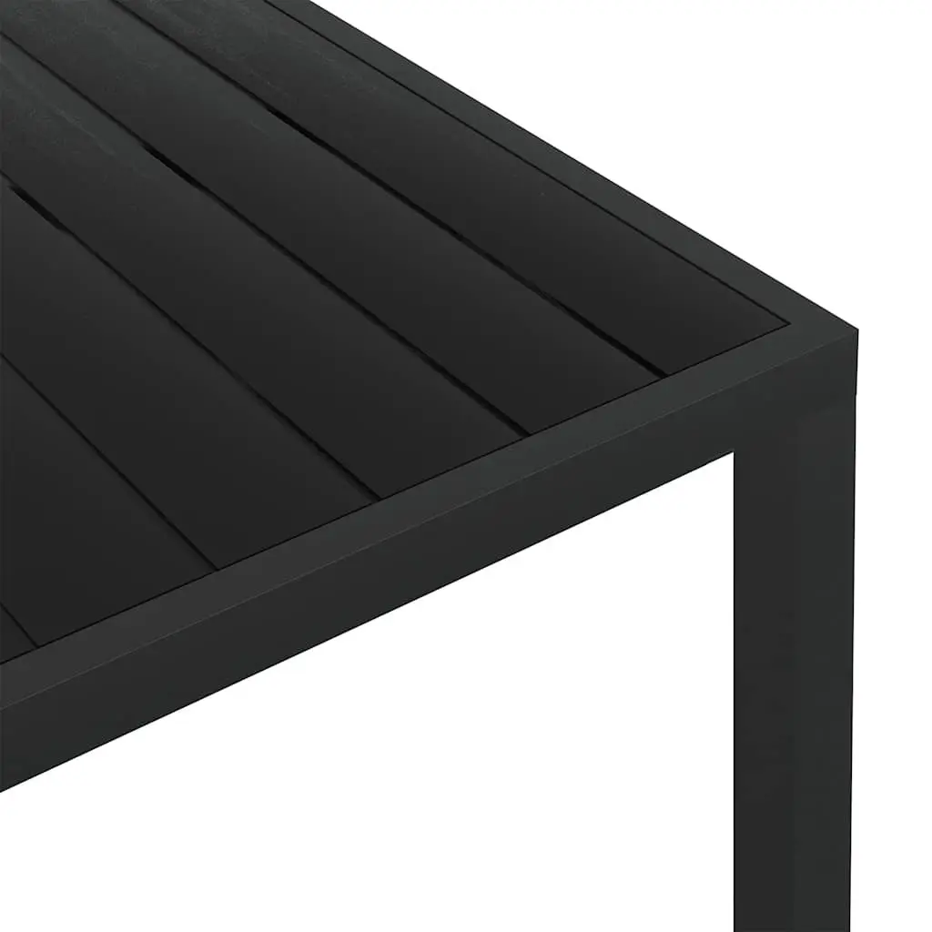 Black Outdoor Dining Table 150x90x74cm