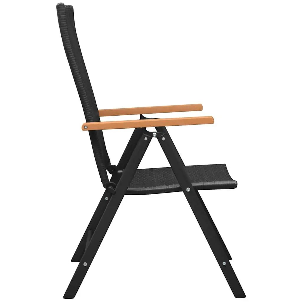 Outdoor Stackable Garden Chairs Set 2 pcs Reclining Patio Seating Folding