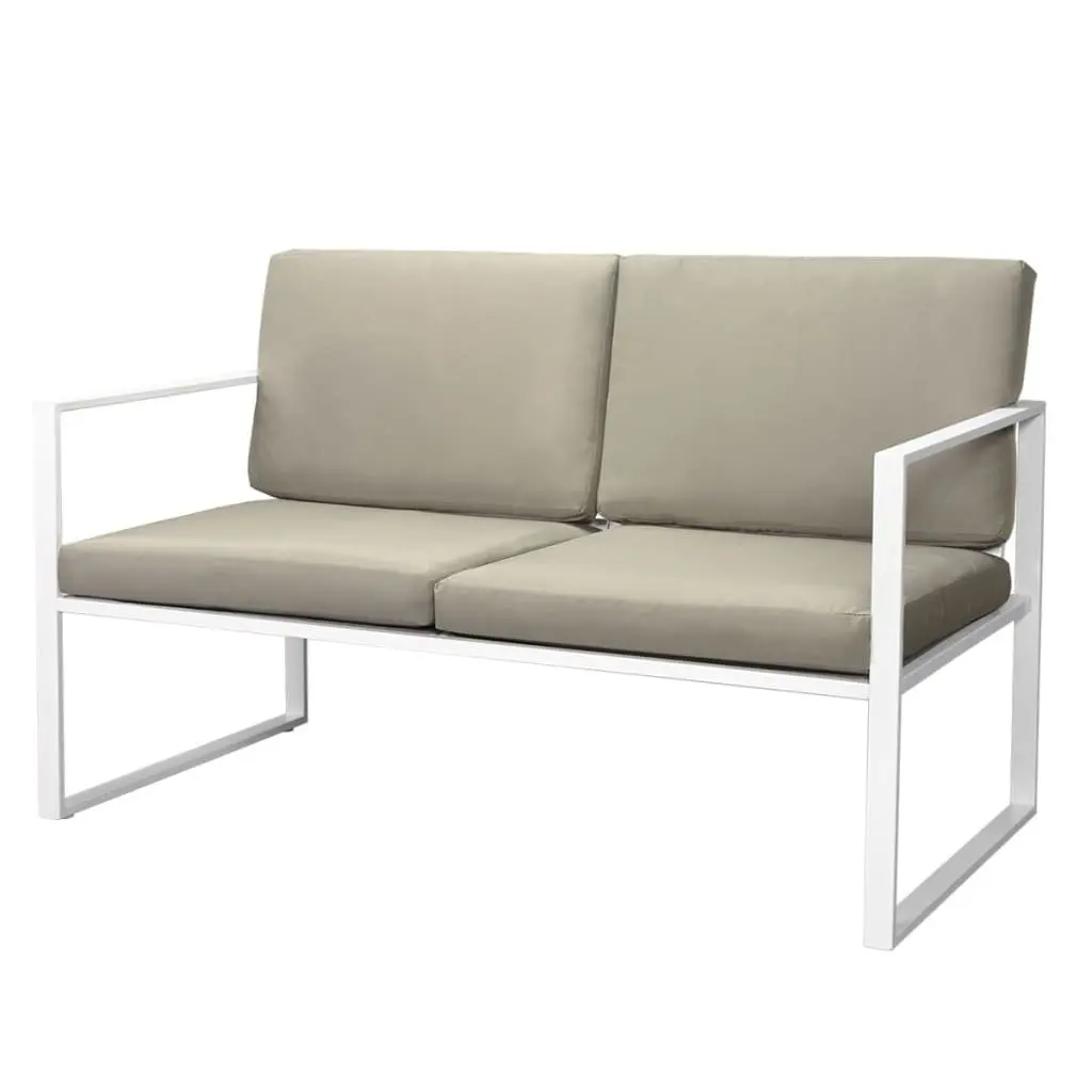 Outdoor Lounge Set for Garden Patio 4 Piece White