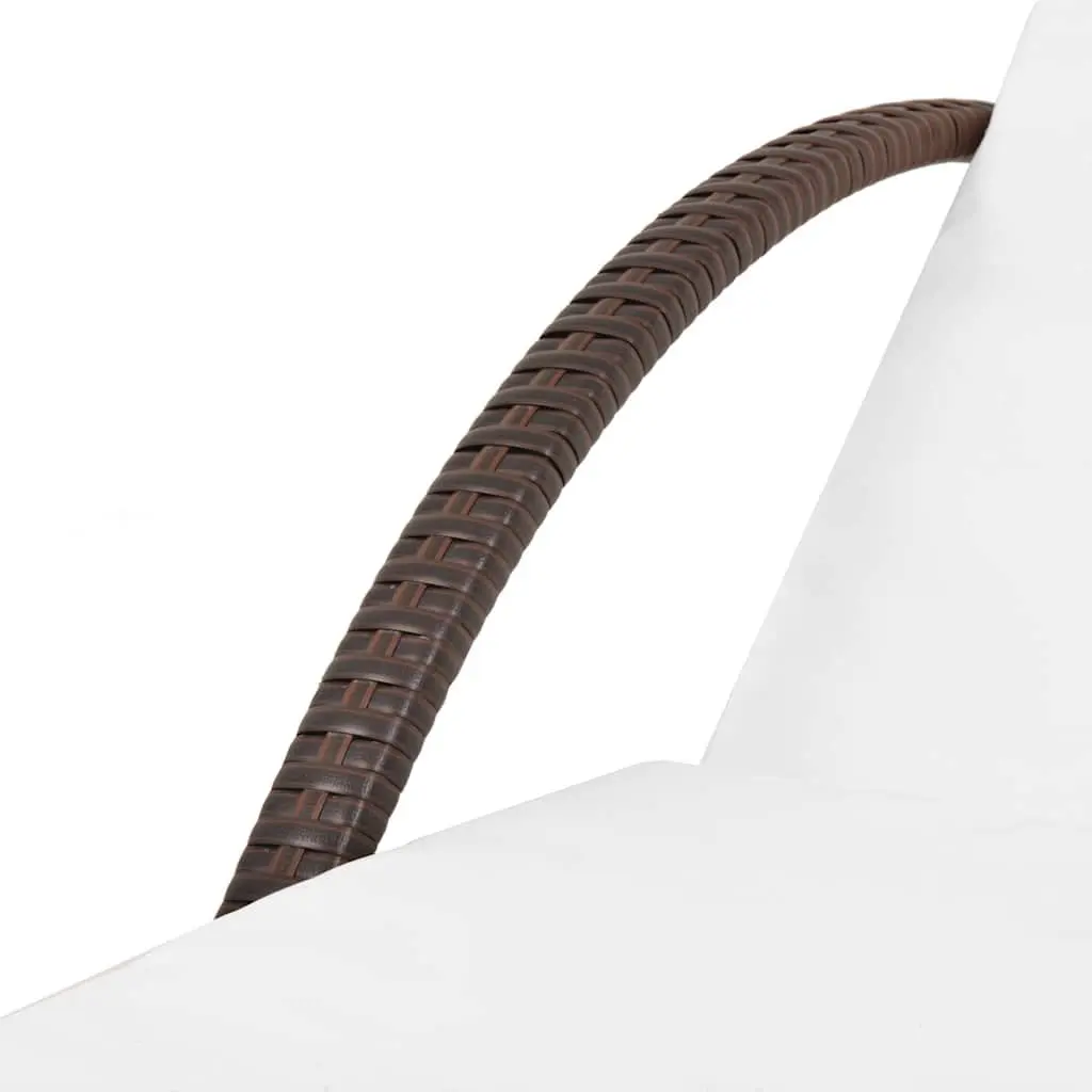 Brown Outdoor Lounger with Cushion